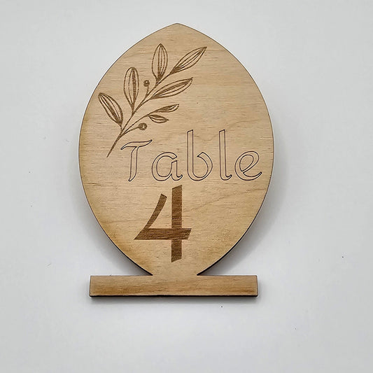 Flower Motif Wedding Table Numbers