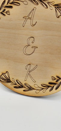 Flower Initial Round Sign