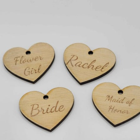 Heart Bouquet Tags