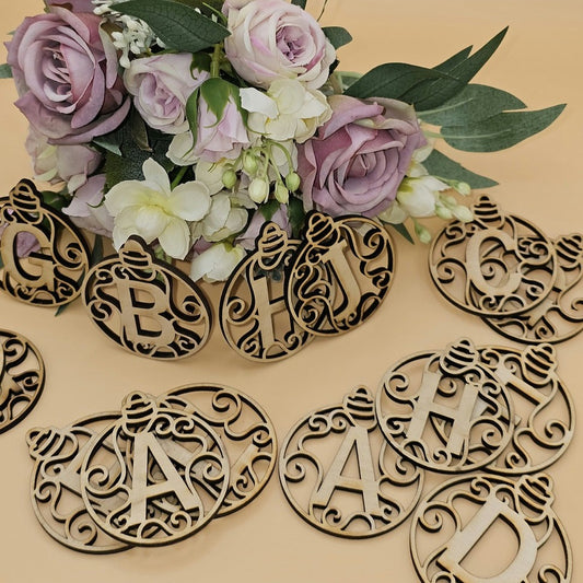 Wooden Letter Tags