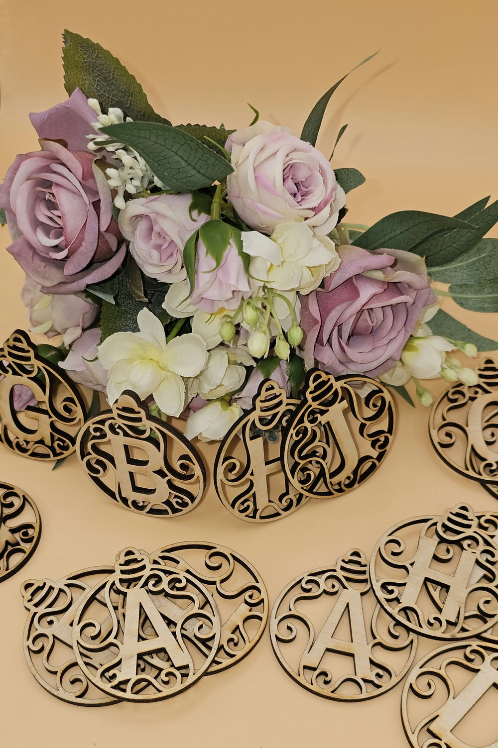 Wooden Letter Tags