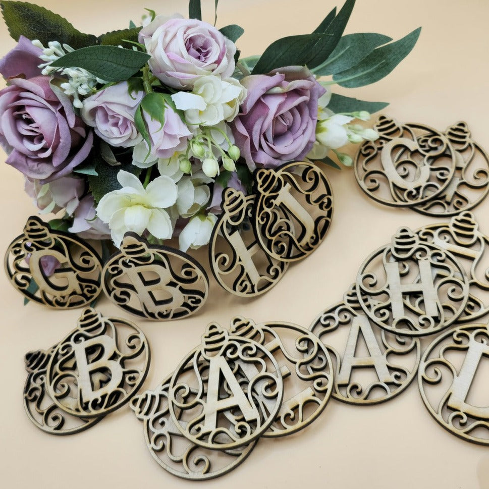 Wooden Letter Tags