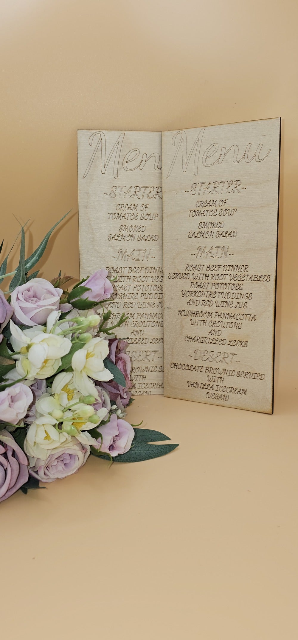 Table Menu Custom Order