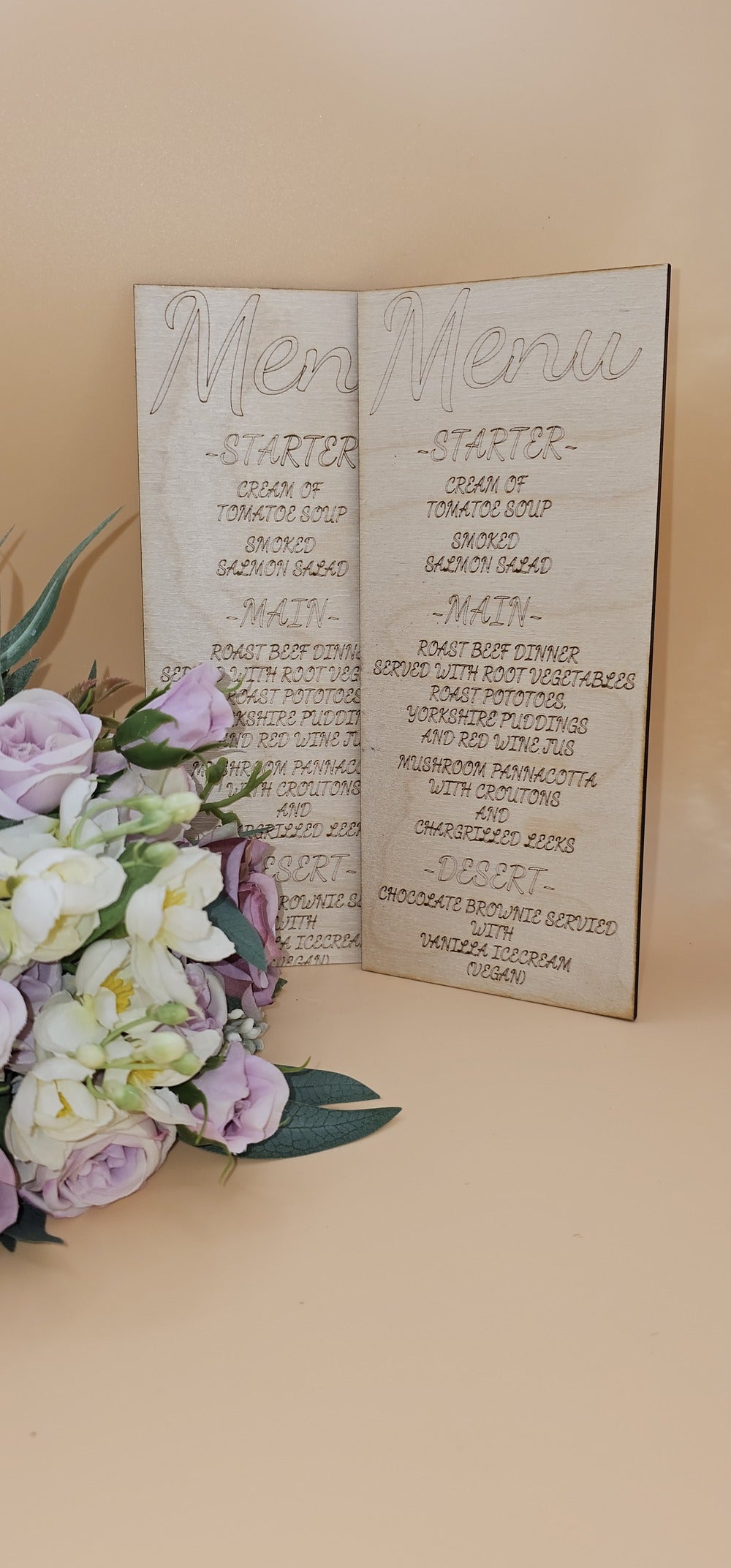 Table Menu Custom Order