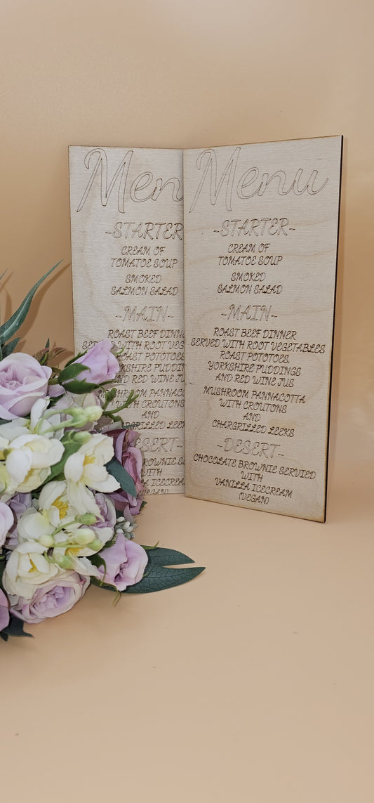 Table Menu Custom Order