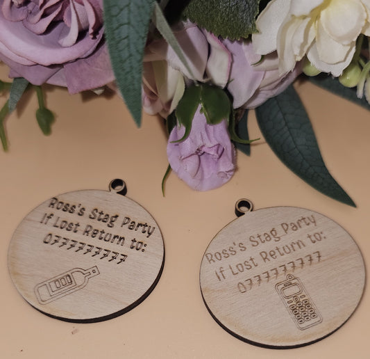 Stag Party Tags with personalised Numbers